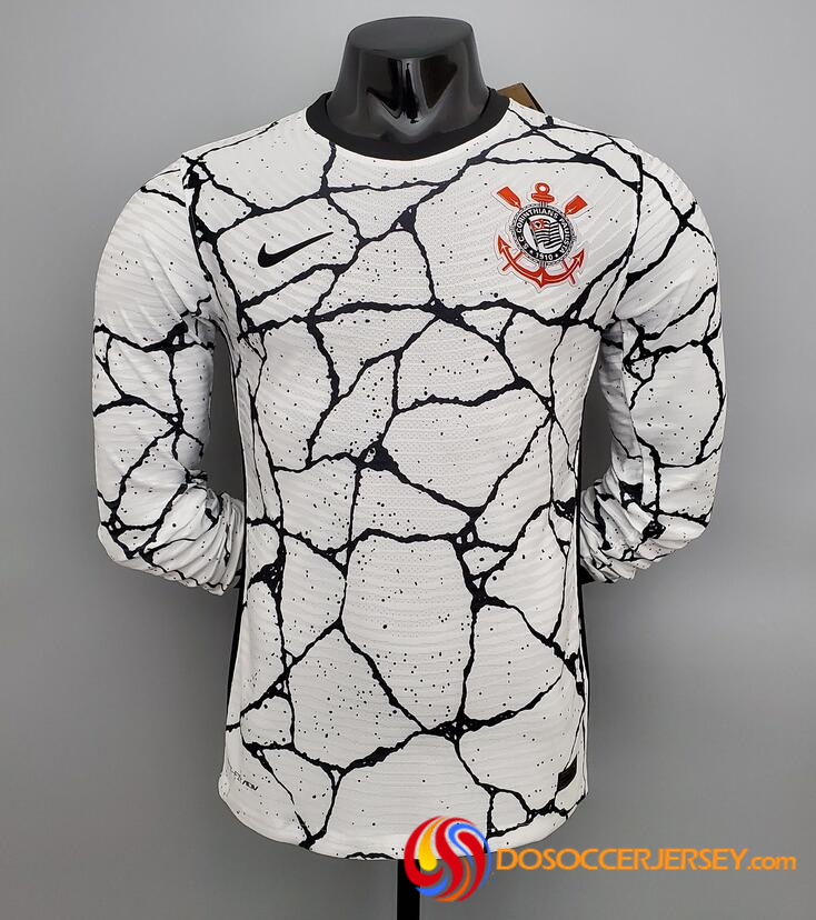 SC Corinthians 2021/22 Home Match Version Long Sleeved Shirt Soccer Jersey