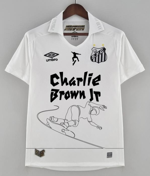 Santos FC 2022/23 Home Charlie Brown Jr #10 Shirt Soccer Jersey