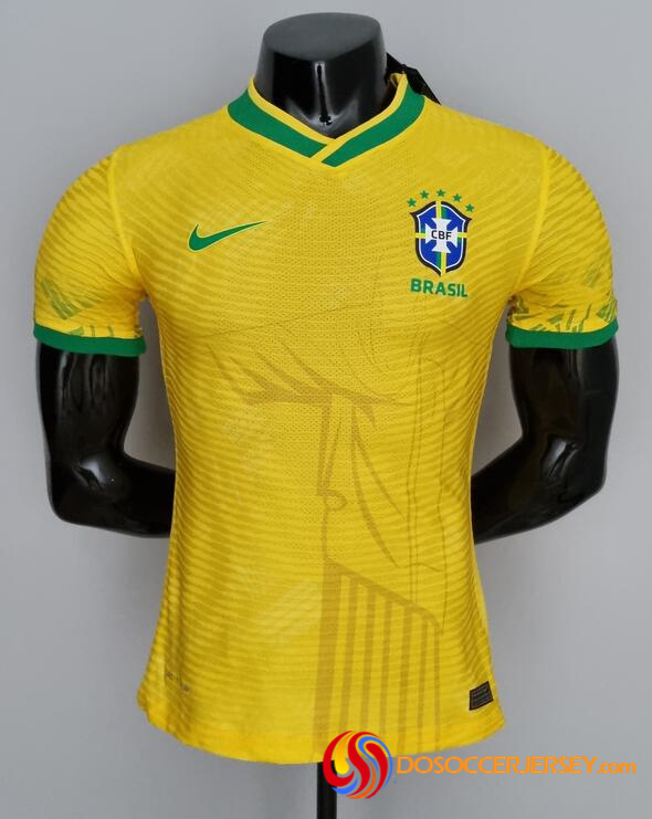 Brazil 2022/23 Yellow Match Version Shirt Soccer Jersey