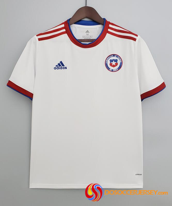 Chile 2021/22 Away White Shirt Soccer Jersey
