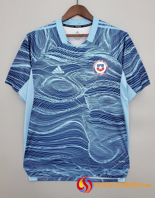 Chile 2021/22 Goalkeeper Blue Shirt Soccer Jersey