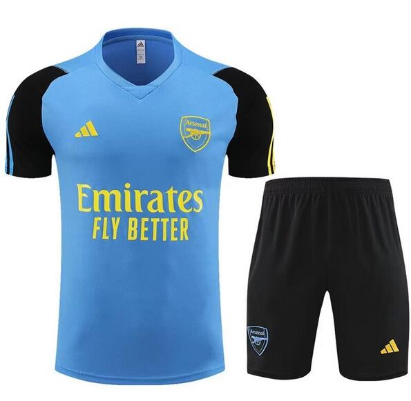 Arsenal 2023/24 Blue Training Uniforms (Shirt+Shorts)