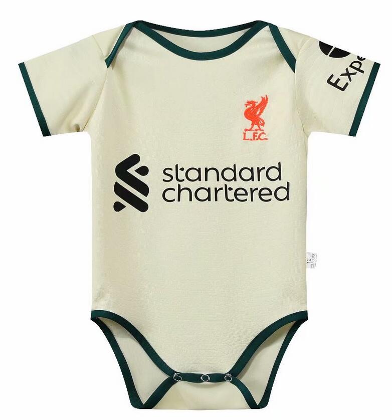 Liverpool 2021/22 Away Little Baby Onesie Shirt Soccer Jersey