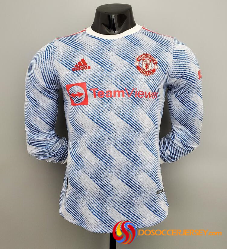 Manchester United 2021/22 Away Match Version Long Sleeved Shirt Soccer Jersey