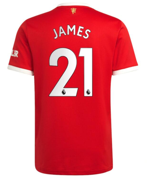 Manchester United 2021/22 Home 21 James Shirt Soccer Jersey