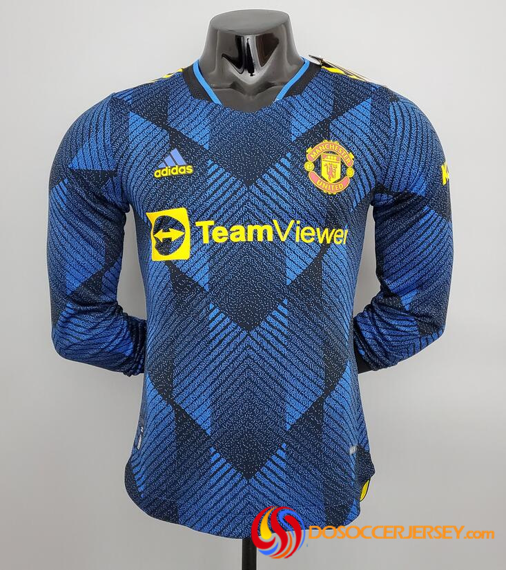 Manchester United 2021/22 Third Match Version Long Sleeved Shirt Soccer Jersey