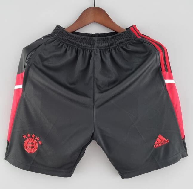 Bayern Munich 2022/23 Black Red Soccer Shorts
