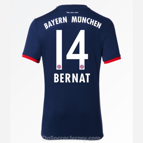 Bayern Munich 2017/18 Away Bernat #14 Shirt Soccer Jersey