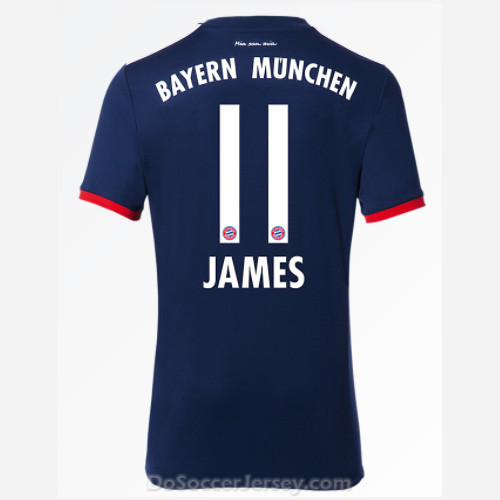 Bayern Munich 2017/18 Away James #11 Shirt Soccer Jersey