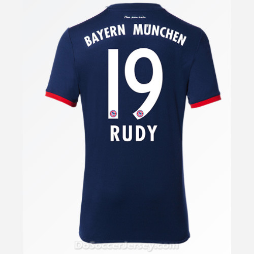 Bayern Munich 2017/18 Away Rudy #19 Shirt Soccer Jersey