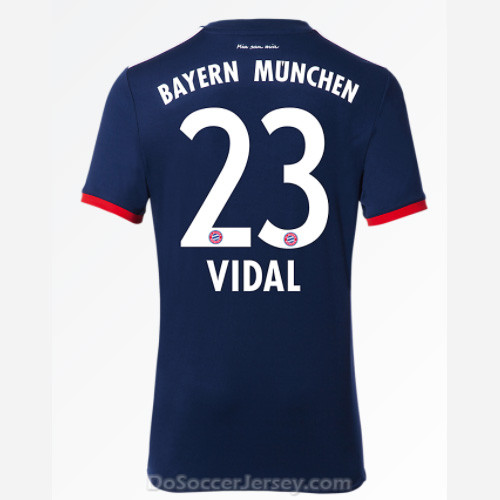Bayern Munich 2017/18 Away Vidal #23 Shirt Soccer Jersey