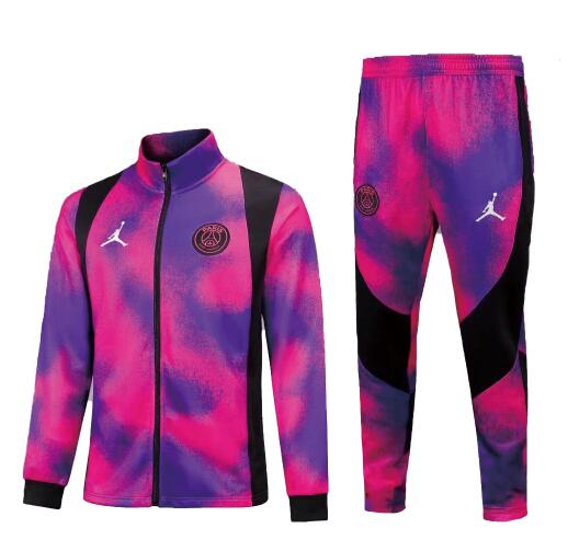 PSG 2021/22 High Neck Purple Pink Training Suits (Jacket+Trouser)