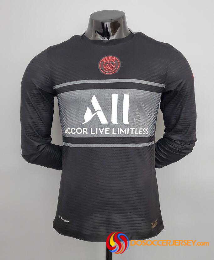 PSG 2021/22 Third Match Version Long Sleeved Shirt Soccer Jersey