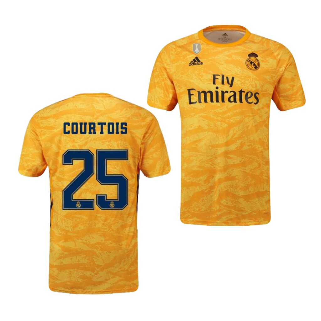 Real Madrid 2019/20 Goalkeeper 25 Thibaut Courtois Shirt Soccer Jersey | Dosoccerjersey Shop