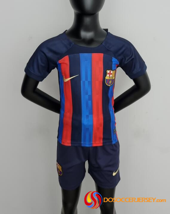 Concept Version Barcelona 2022/23 Home Kids Soccer Kits Children Shirt + Shorts
