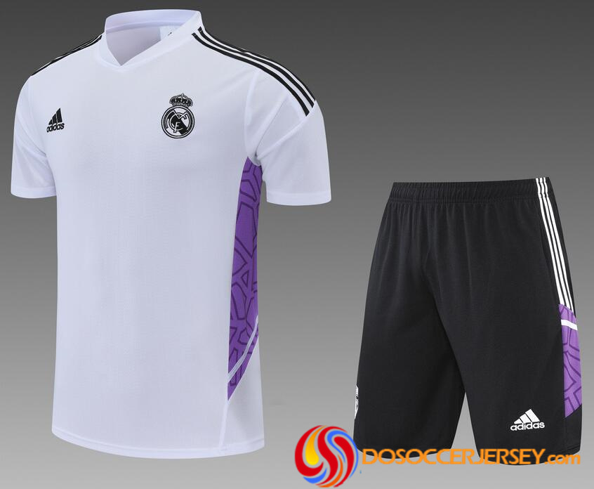 Real Madrid 2022/23 White Purple Training Uniforms