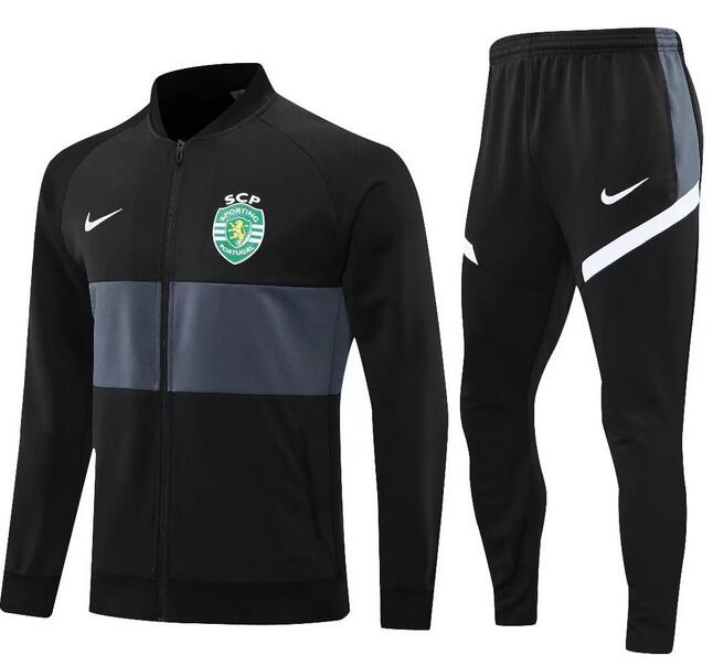 Sporting CP 2021/22 Black Training Suit (Jacket+Trouser)