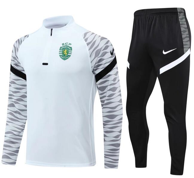Sporting CP 2021/22 White Training Suit (Sweatshirt+Trouser)