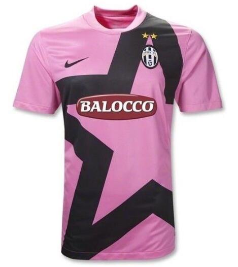 Juventus 2011/12 Away Retro Pink Shirt Soccer Jersey