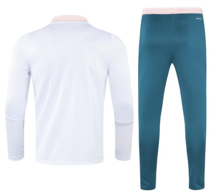 Arsenal 2021/22 White Training Suits (Sweatshirt+Trouser)