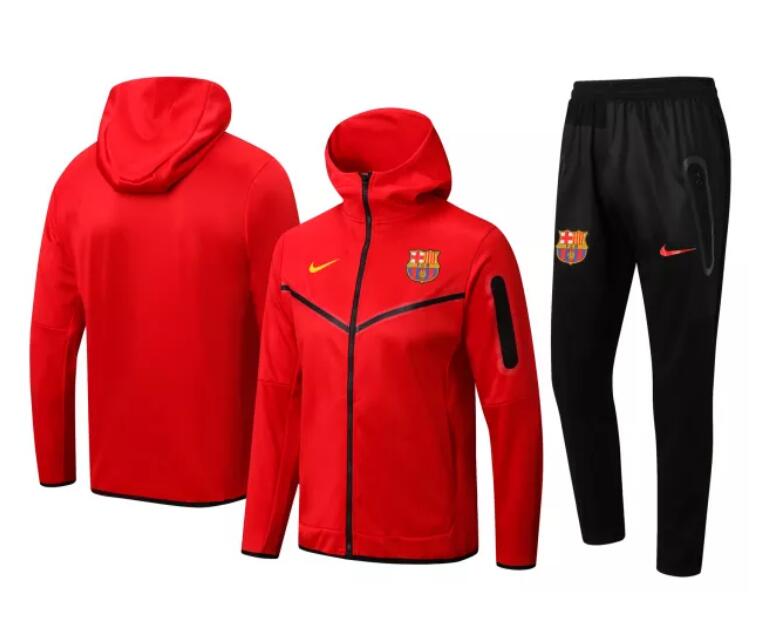 Barcelona 2022/23 Red Training Suit (Hoodie Jacket+Trouser)