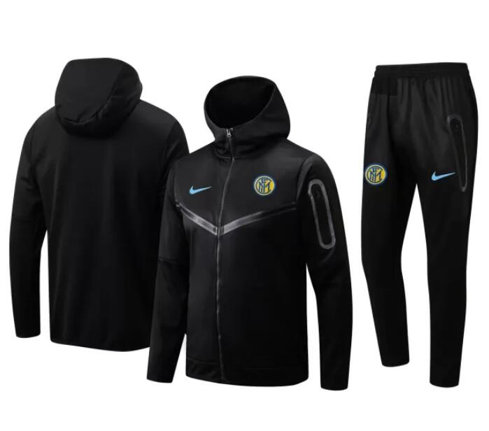 Inter Milan 2022/23 Black Training Suit (Hoodie Jacket+Trouser)