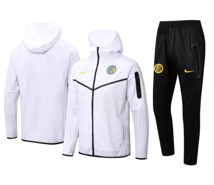 Inter Milan 2022/23 White Training Suit (Hoodie Jacket+Trouser)