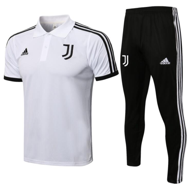 Juventus 2021/22 White Polo Suit (Shirt+Trouser)