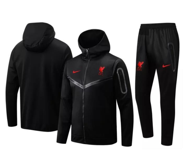 Liverpool 2022/23 Black Training Suit (Hoodie Jacket+Trouser)