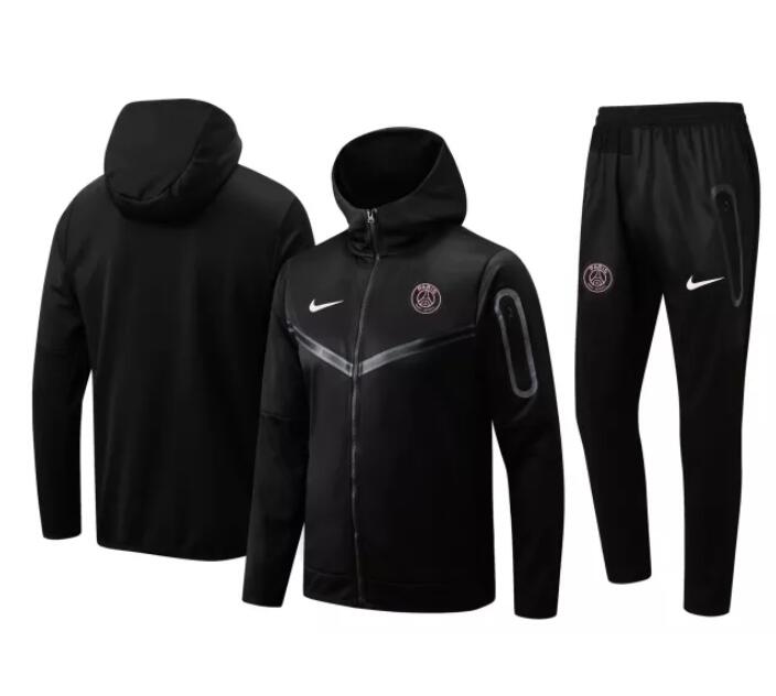 PSG 2022/23 Black Training Suit (Hoodie Jacket+Trouser)