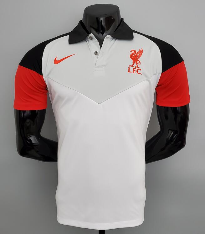 Liverpool 2021/22 White Polo Shirt