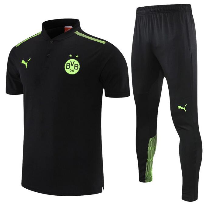 Dortmund 2021/22 Black Polo Suits (Shirt+Trouser)