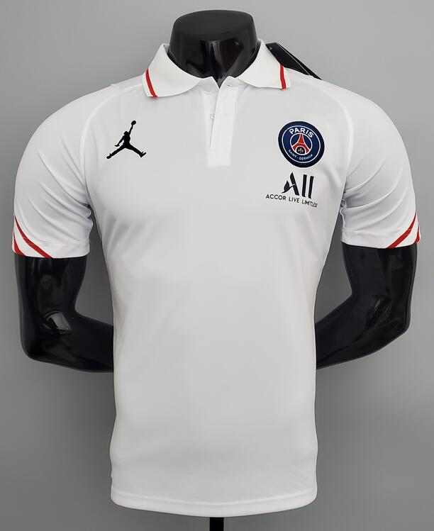 PSG 2021/22 White Polo Shirt