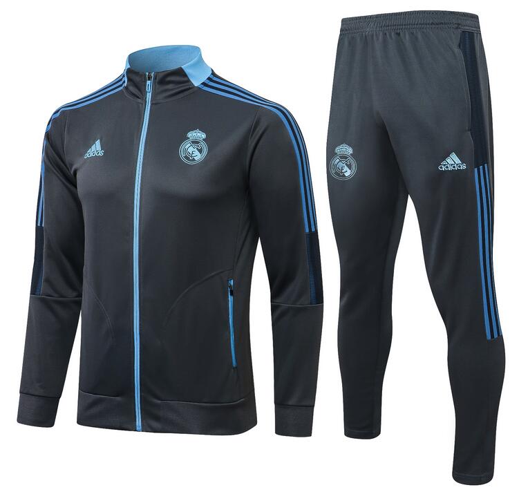 Real Madrid 2021/22 Grey Training Suits (Jacket+Trousers)