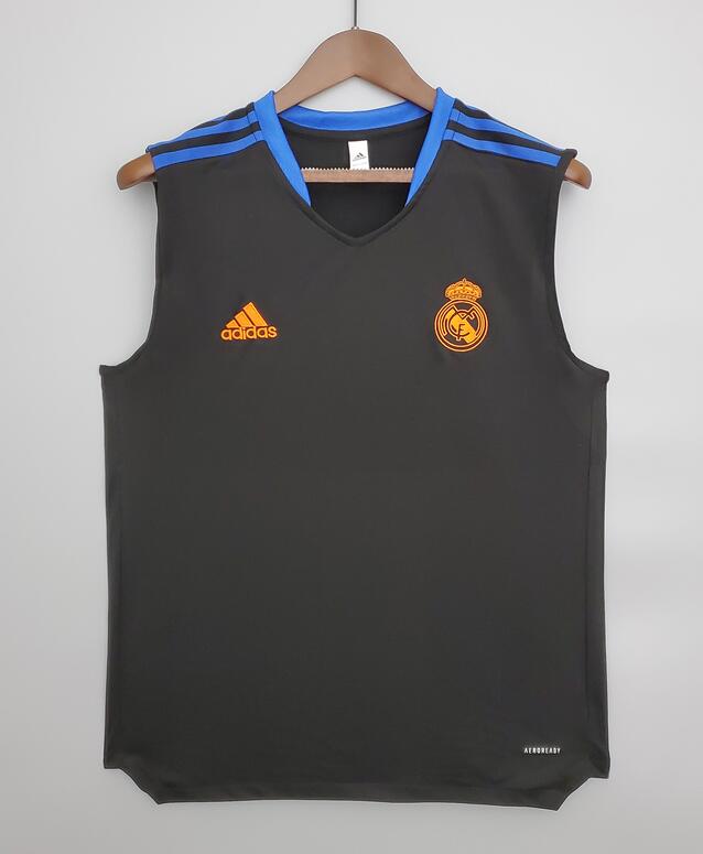 Real Madrid 2021/22 Black Blue Vest Training Shirt