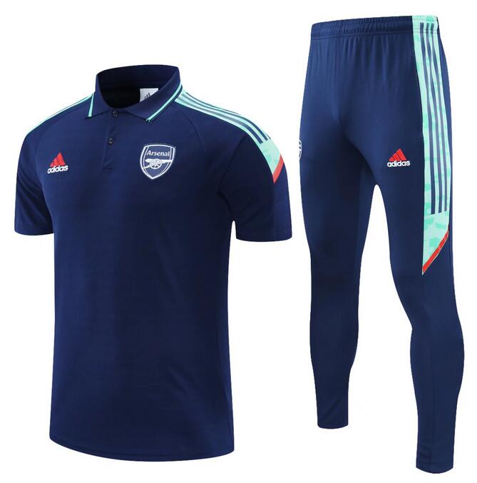 Arsenal 2021/22 Navy Polo Suit (Shirt+Trouser)