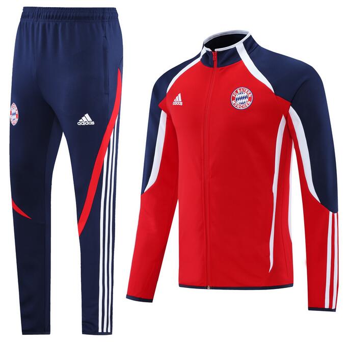 Bayern Munich 2021/22 Red Navy Training Suit (Jacket+Trouser)