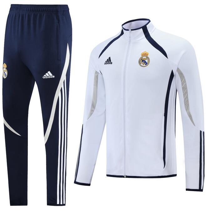 Real Madrid 2021/22 White Navy Training Suits (Jacket+Trousers)