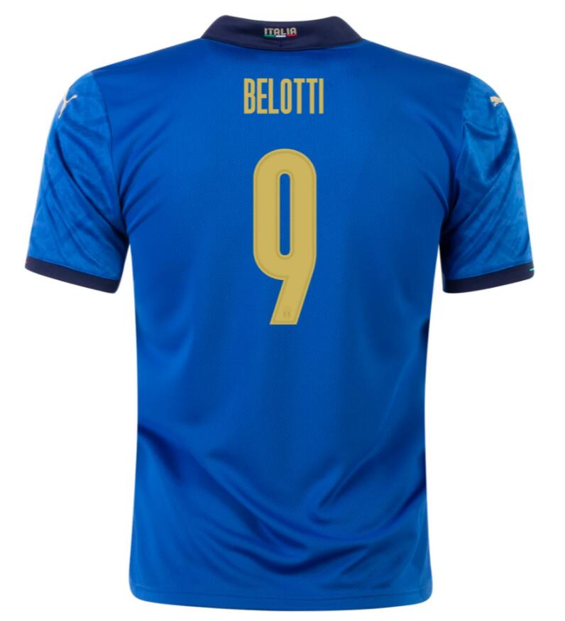 Italy 2020/21 EURO Home 9 ANDREA BELOTTI Shirt Soccer Jersey Men ...