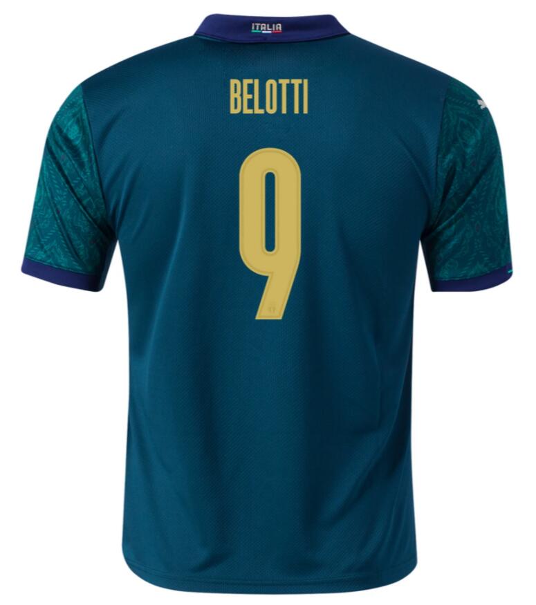 Italy 2020/21 EURO Third 9 ANDREA BELOTTI Shirt Soccer Jersey Men ...