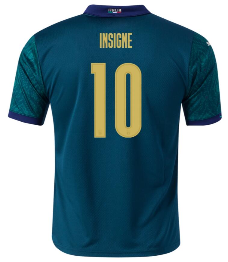 Italy 2020/21 EURO Third 10 LORENZO INSIGNE Shirt Soccer Jersey ...