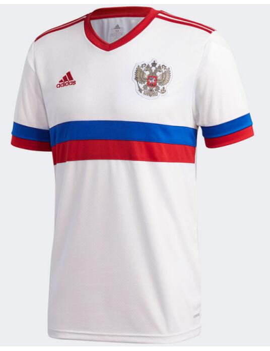 موقع لوحات Men 2020-2021 European Cup Russia away white customized Adidas Soccer Jersey سلسال ذهب طويل